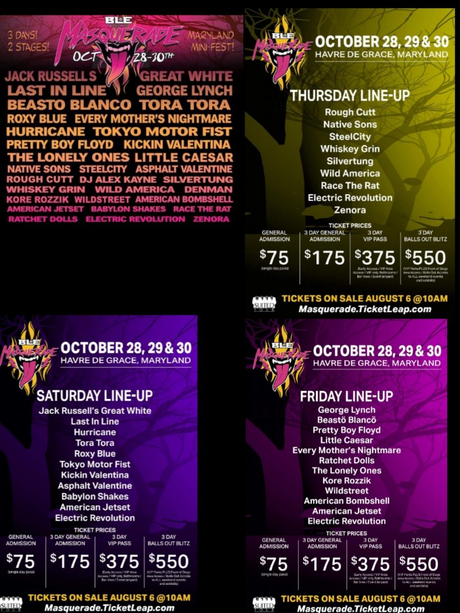 Mark your calendars!!
Rough Cutt live Oct. 28th!  Get your tickets today at 
roughcuttofficial.com
Get ready for some killer music! 💯🔥