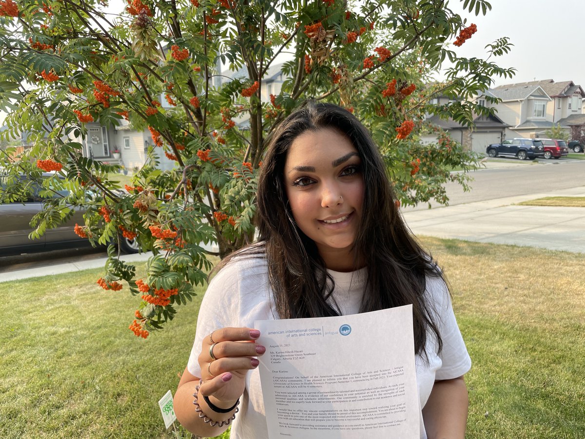 So proud of this amazing young woman! Congratulations <a href="/khazari12/">Karina Hazari</a> for being accepted into the #aicasa premed program.