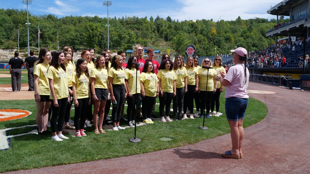 The RailRiders would like to welcome the <a href="/ScrantonHS/">Scranton High School</a> Choir to today's game!