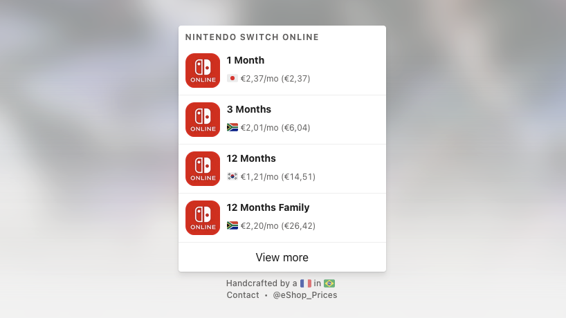 nintendo eshop price check