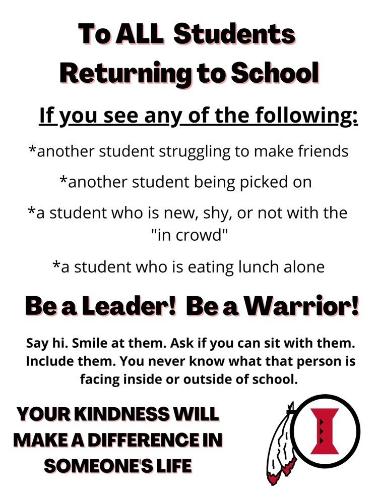 IdabelPublicSch's tweet photo. Be a Warrior! #ipswarriors #preparingchampions #GOWARRIORS https://t.co/7uDE3jwqZf