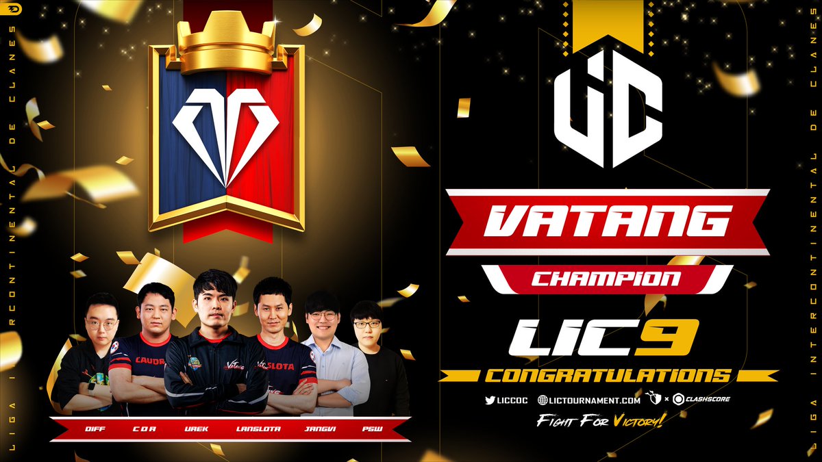 🏆 CHAMPION - SEASON 9 🏆

🇪🇦 ¡TENEMOS CAMPEÓN! 🥳🎉 Felicitaciones a <a href="/VatangCoC/">Team Vatang</a>, campeón de esta 9° Edición 🤩 ¡Increíble final! 😳😳

🇬🇧 WE HAVE A CHAMPION! 🥳🎉 Congratulations to <a href="/VatangCoC/">Team Vatang</a>, champion of this 9th Edition 🤩 Amazing final! 😳😳

#FightForVictory 💪🏽🔥