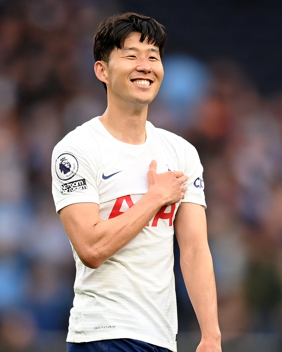 Son celebrates after scoring against Champions of England, Manchester City!