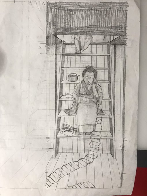下絵完了 