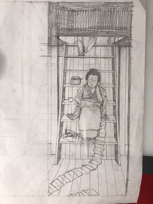 下絵完了 