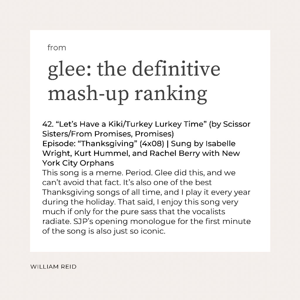 🎼GLISSUE SPOTLIGHT: WILLIAM REID 🎶 read William’s essay, “Glee: the Definitive Mash-up Ranking” here: burningjademagazine.org/william-reid