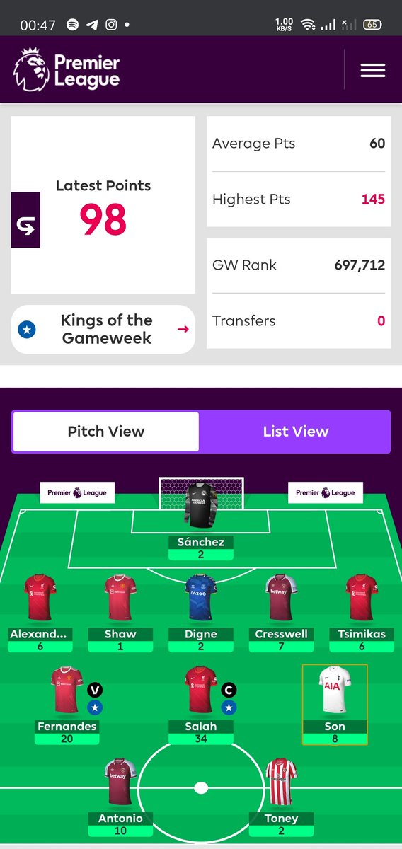 FPL_Maru's tweet photo. almost made it to #fpl100 ๐
comeback stronger for gw2๐ช๐ช๐ช https://t.co/fNeOqqQulH
