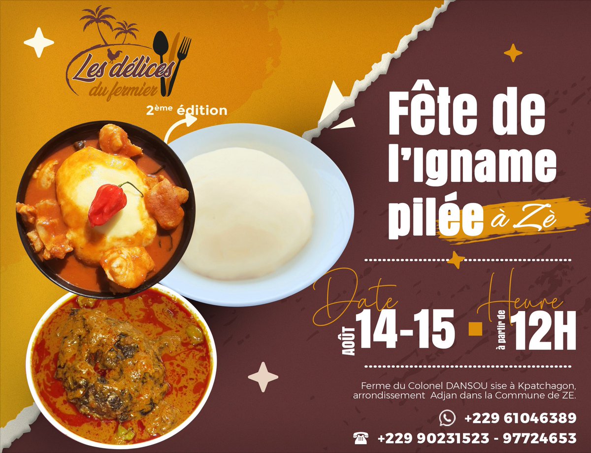 foodsofbenin's tweet photo. Ce n'est pas encore tard pour vos plans ignames pilées "Agoun"
😋😋😋
#wasexo #team229 #Benin #agoun #foodsofbenin https://t.co/dg4CdfrLji