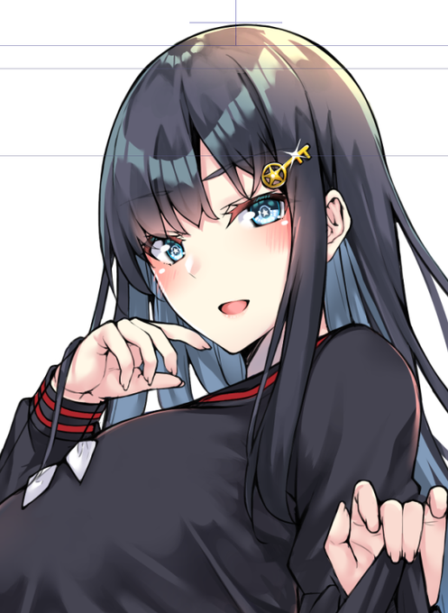 めっちゃかわいい顔を描いてしまったかもしれない 