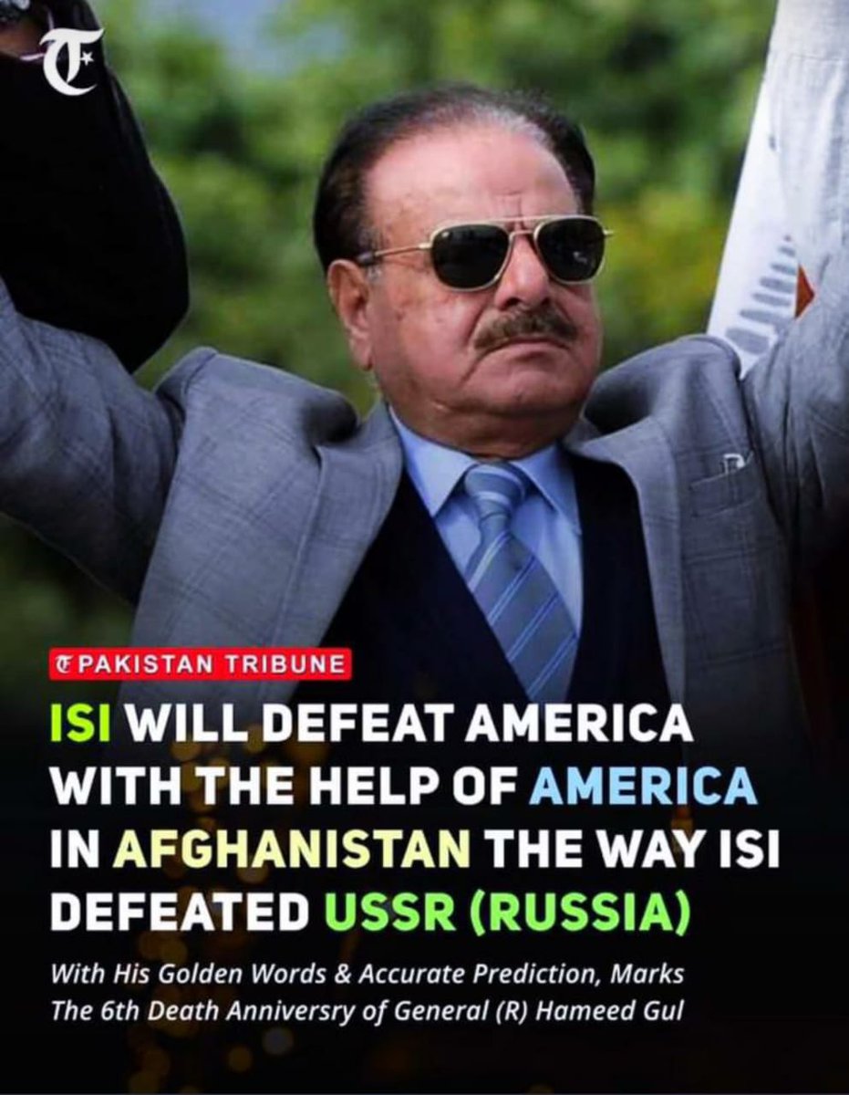 FatimaKharl's tweet photo. 6th death anniversary of Hamid Gul, the former director general of ISI. May his soul rest in peace. Ameen 
#IndiaBehindAfghanWar
#Afghanistan 
#americalostwar https://t.co/EBY6JHmN7U