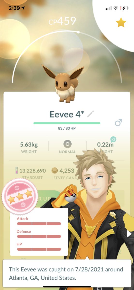 milieva13's tweet photo. I didnโt find one in the wild, but this happened during a trade with my friend! #randomtrade #PokemonGo @PokemonGoApp https://t.co/EA4TzDORFO