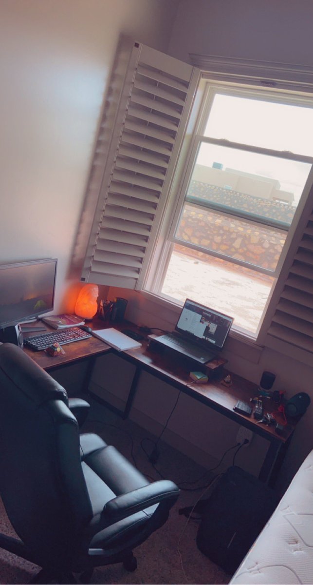 My home set up 👀 for now… 🤭🙌🏽