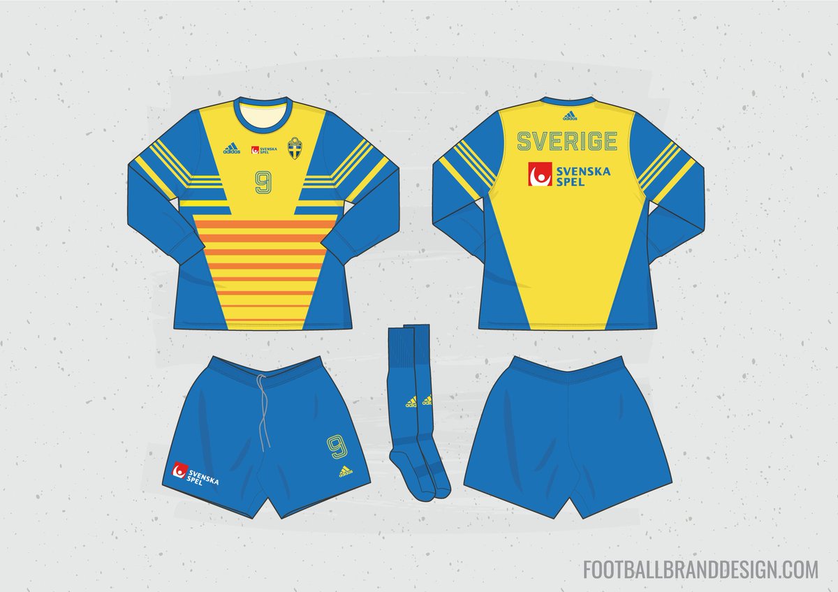 SvanteIvar's tweet image. Concept for @svenskfotboll and Adidas. First up training kit for players, goalkeepers and staff.
#kitdesign #sparkdesignacademy