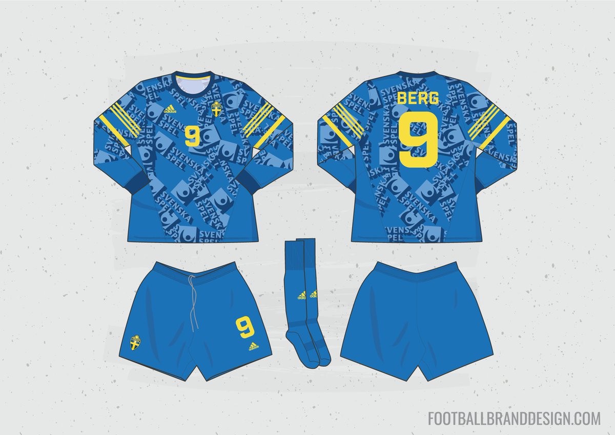 SvanteIvar's tweet image. Concept for @svenskfotboll and Adidas. Logo shirt for uninteresting promo tour in Asia.
#kitdesign #sparkdesignacademy