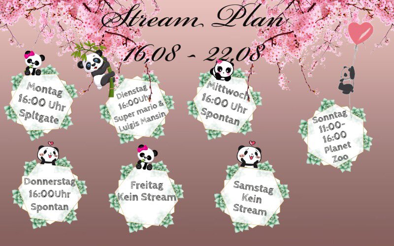 🌷🎀#stream Plan 
#spontan #games #SuperMario #NintendoSwitch #pcgaming #twitchtv #twitchstreaming
