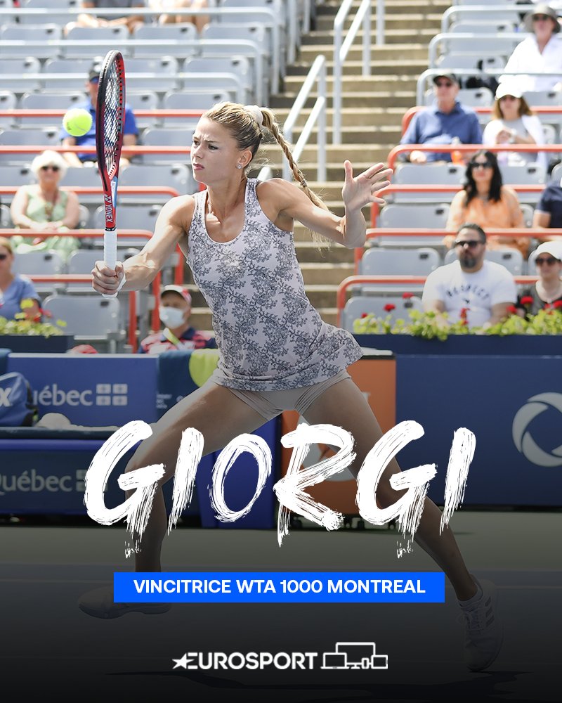 Eurosport_IT's tweet photo. CAMILA, SEI NELLA STORIA 🤩💙🇮🇹

Giorgi supera in due set Pliskova (6-3, 7-5) e diventa regina di Montreal: l'azzurra conquista il primo WTA 1000 della propria carriera 🏆💥🇨🇦

#EurosportTENNIS | #WTAMontreal | #WTA | #Giorgi https://t.co/PlJ19qLy0c