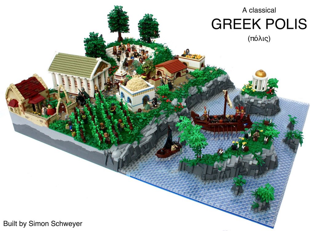 Legopolis? I love this Lego Greek polis, built by Simon Schweyer back in 2016.