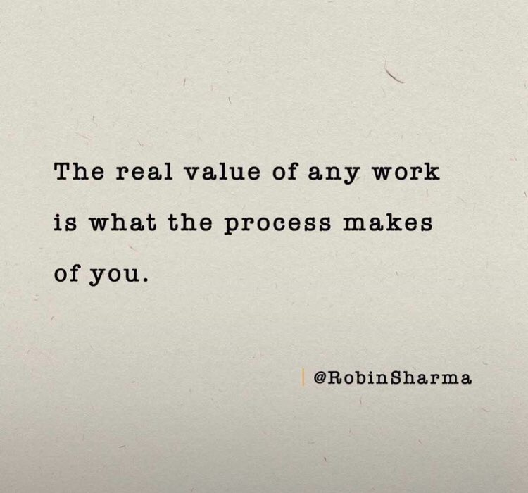 Matter-of-factly, the journey is the destination.