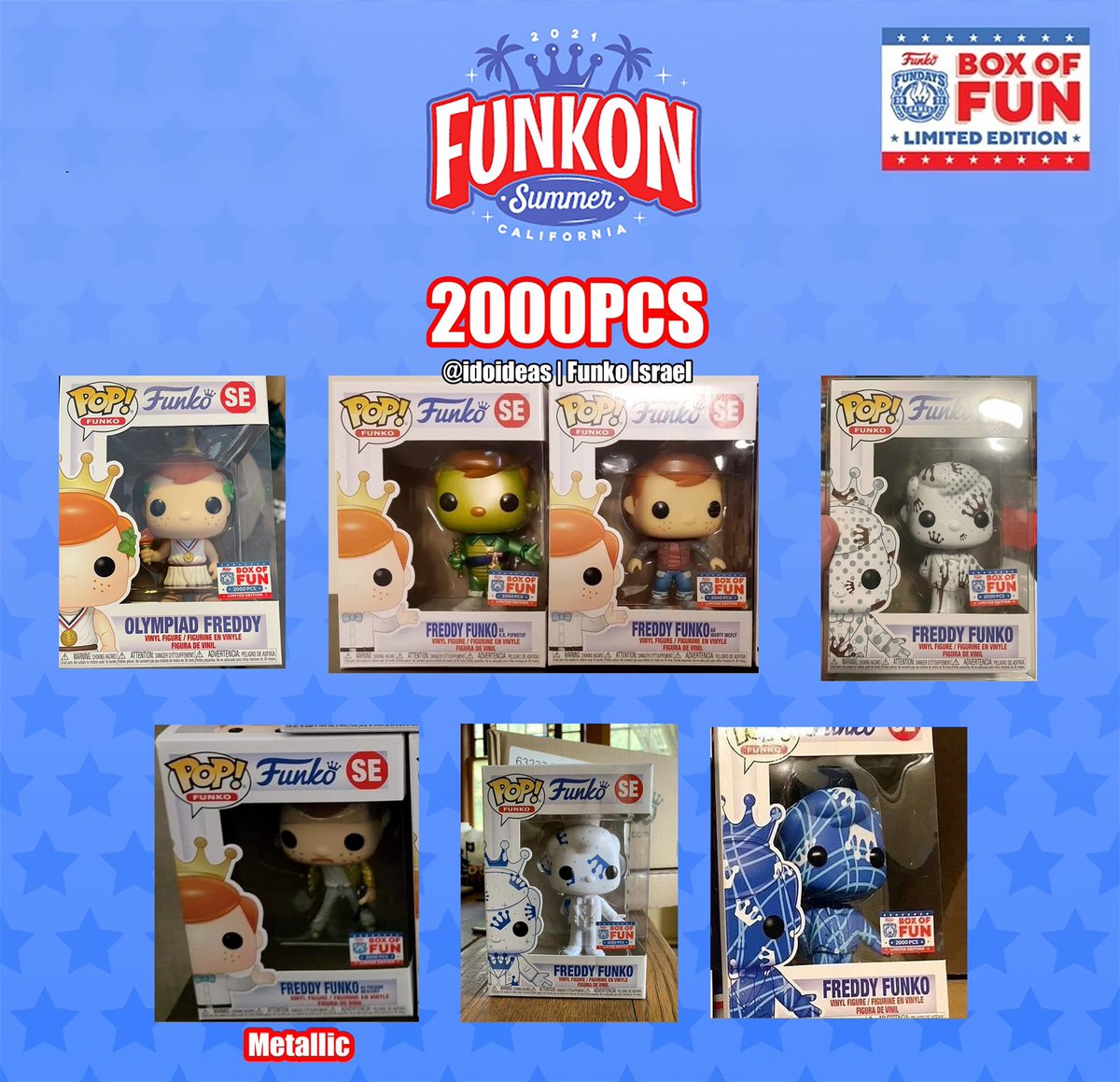 Fundays Box of Fun Freddy Funko Pops 