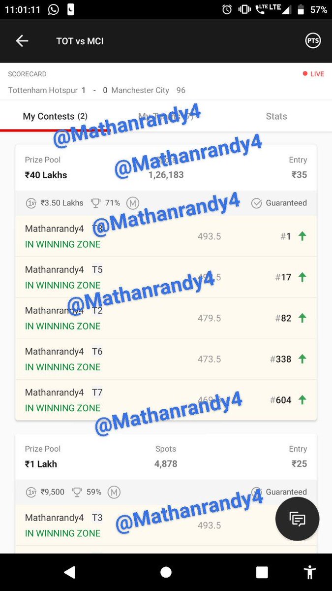 MathanJancy's tweet photo. Won Gl After 2 years 😍🥳❤️💯💐🎉🎊⚽✨🎖️🎈🎊
16 members won with me, congratulations For all winners 🥰😍🎉💐🥳🥳🎖️🎉🎉💐⚡💯❤️❤️

#Dream11 | #Tamizhan | #TOTMCI | #THFC | #COYS | #GL 
@Dream11 @SpursOfficial @PLforIndia
@RNTkisena 

#Thanks For all My Family Members 🤙♻️❤️✔️💯 https://t.co/HIOVE5hwDk