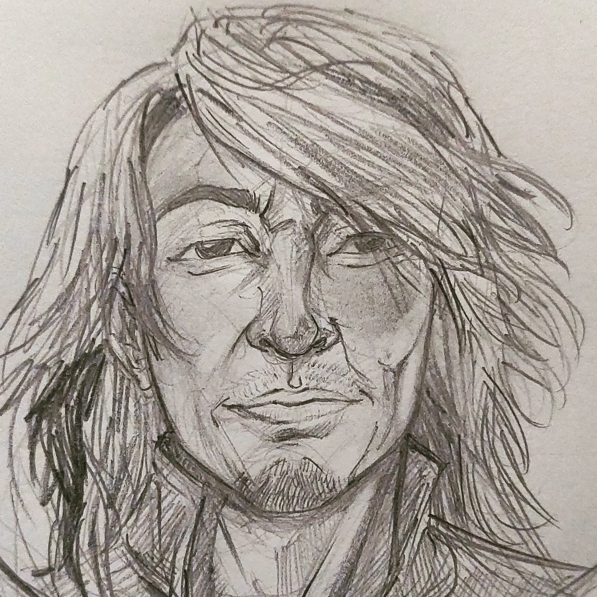 Dynamic1RookK's tweet photo. This is my portrait artwork of @tanahashi1_100 . I used my @STAEMars and regular 2 pencils for this. #ThatsDynamic https://t.co/erhfhgc7Fi