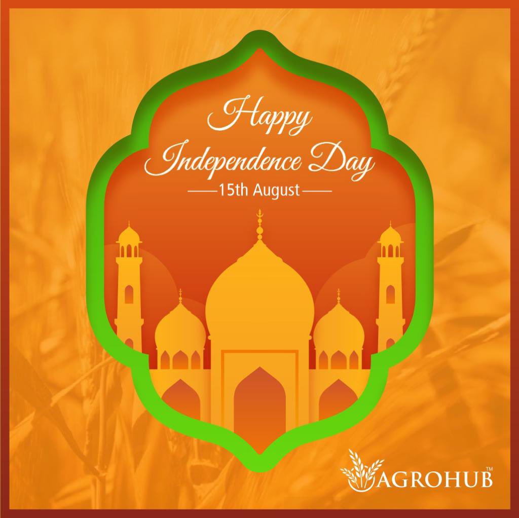AgrohubI's tweet photo. @AgrohubI wishes you all a very happy Independence Day! 🇮🇳 https://t.co/4jjYSNTowd