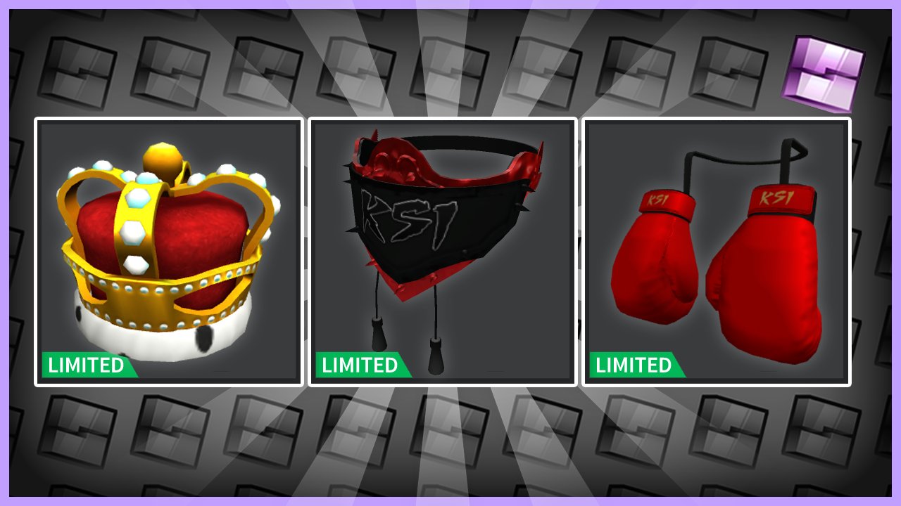 RBXevents on X: 💰KSI Event [LIMITED ITEMS]💰 Here are the 3 Limited Items  you can get during the KSI Roblox Event! #Roblox #RobloxKSI   / X