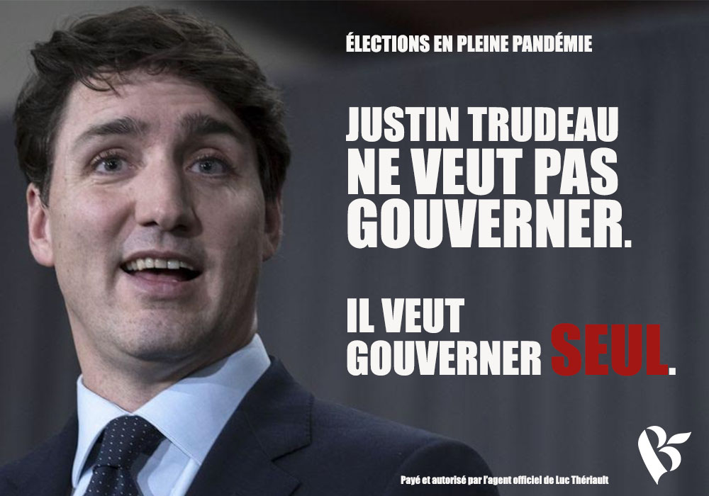 <a href="/JustinTrudeau/">Justin Trudeau</a> ne veut pas exercer le pouvoir : il veut en posséder plus. C'est irresponsable en temps de pandémie et les gens n'ont pas besoin de ça. On ne le laissera pas faire ! 
#polcan #polqc #blocqc #elections2021 #luctheriault #covid19
Image : Presse canadienne