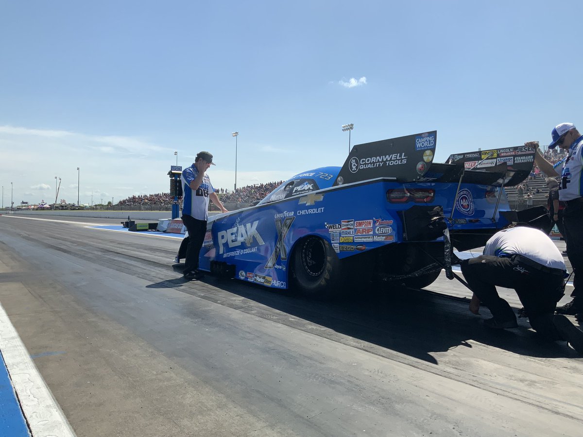 First time in history @JohnForce_FC and @BrittanyForce will share the winners circle!! @NHRA #HeartlandNats