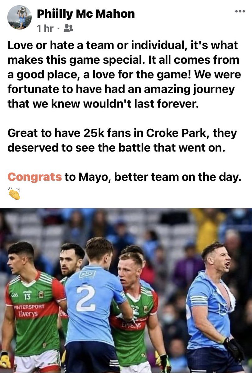 DubsGAAFans's tweet photo. Perfectly said by @PhillyMcMahon as usual. 👏💙 https://t.co/uHluzDBhIz