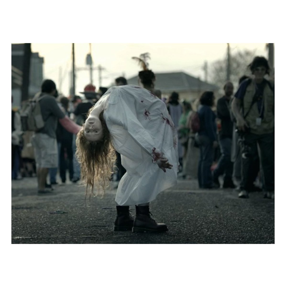 Belated #happyfridaythe13th  Yes, I did this in the middle of a Mardi Gras parade. No, no one was really phased 🤣 🔪 🔥 💀 #nell #abalam #mardigras #horror #thelastexorcism