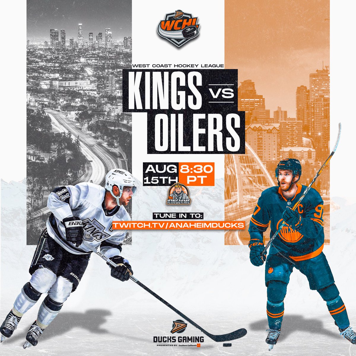 Stream day!

@ItsKingLyme and @SAP_NHL bring us 3 fantastic games of <a href="/NHLDucksGaming/">Anaheim Ducks Gaming</a> WCHL presented by #SoCalMcDs hockey tonight!

Come join for some west coast action and a giveaway for a chance to win a team-signed Ducks jersey!

LIVE at 8:00pm PST: twitch.tv/AnaheimDucks