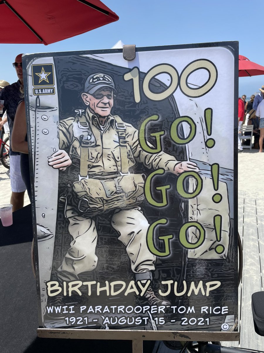 lisalockwood's tweet image. This 100 year old Vetetan WWII Paratrooper jumped out of an airplane today in honor of his Birthday. 🙏💙🇱🇷#tomrice