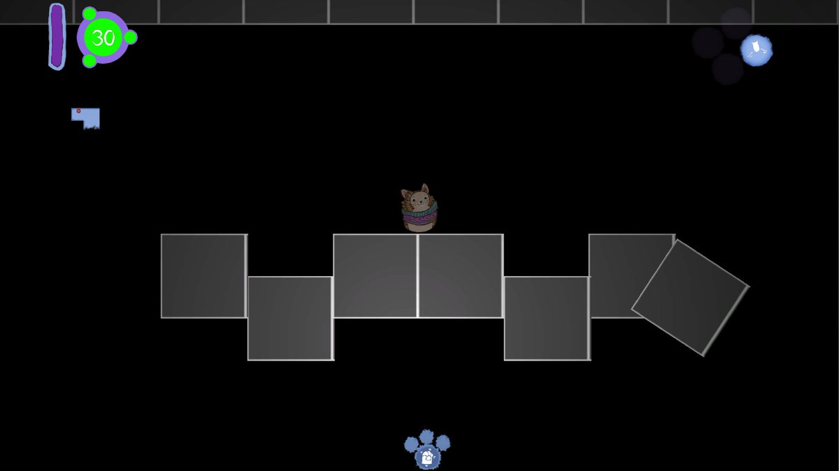 More unexciting yet important <a href="/PurrtatoTail/">A Purrtato™ Tail</a> progress happening - got a programmer art version of the new health indicator working in the HUD! Next, to get the same indicator to work in the JRPG battles. #screenshotsaturday #screenshotsunday #gamedev