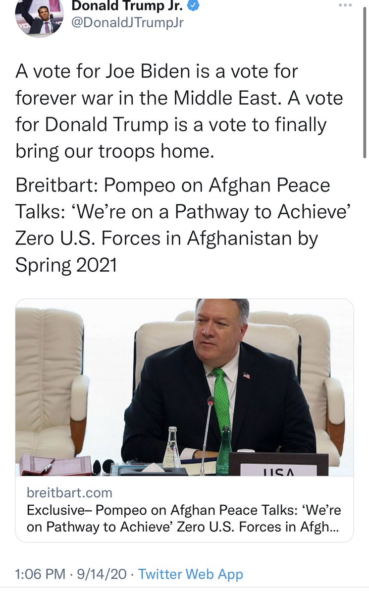 AlexThomp's tweet photo. Worth remembering that some Trump-aligned Republicans argued last fall that Biden was the candidate who’d continue wars in the Middle East and Trump was the withdrawal candidate. https://t.co/LPvR8DAbzZ