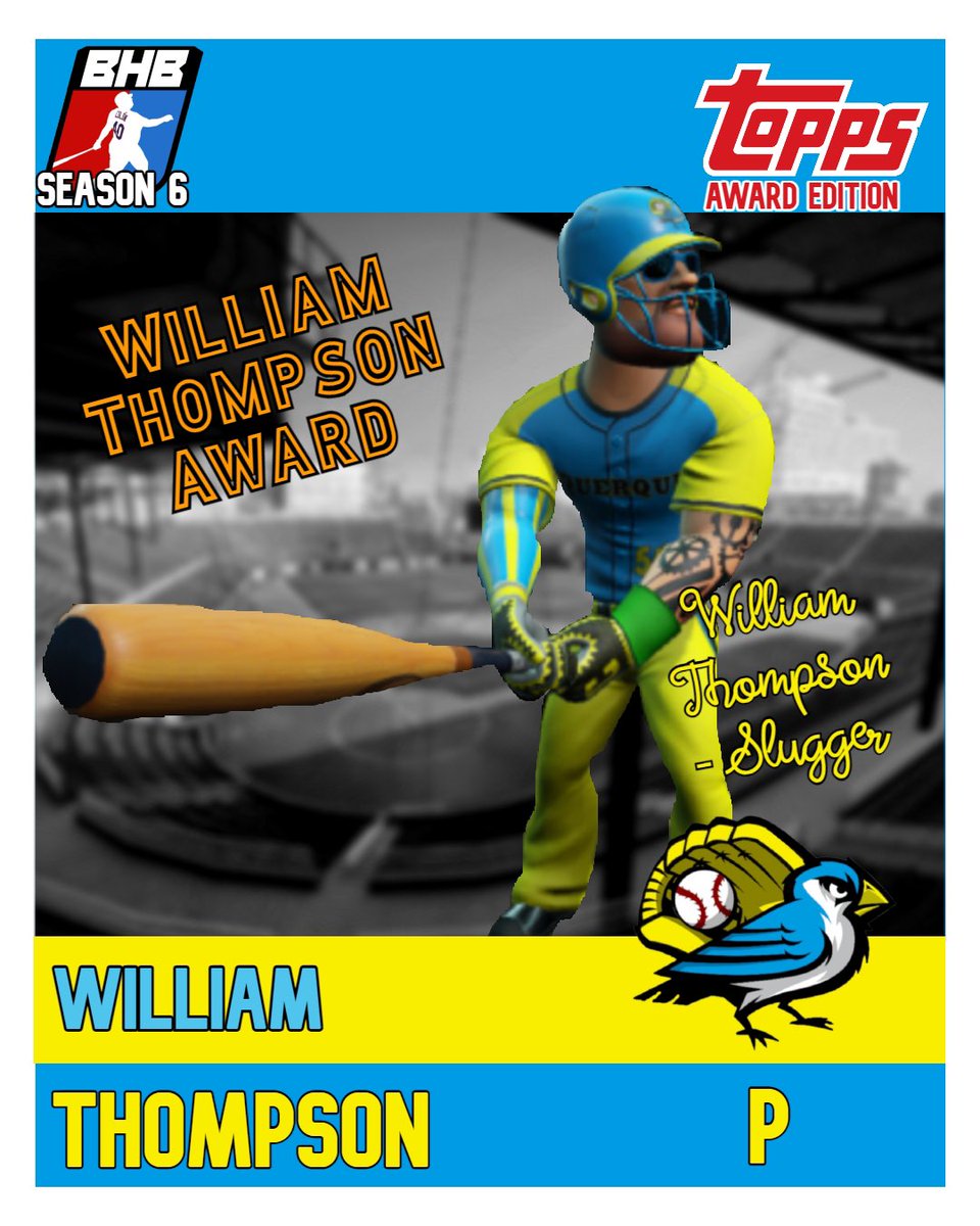 bigwillthompson's tweet photo. I'm happy they named the award for me #bigheadbaseball #true2way 💪💪💪 https://t.co/CGFBMl7m5R