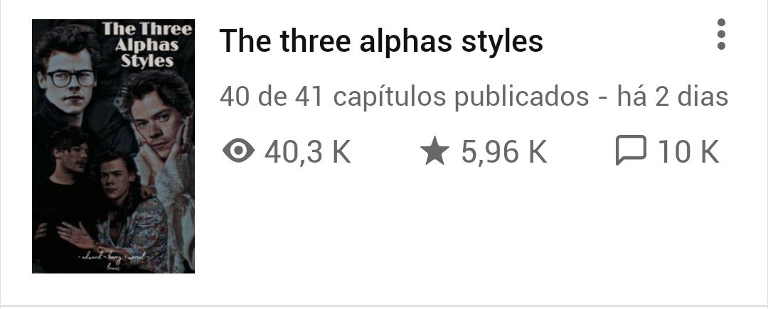 MisschochoD's tweet photo. Eu acho q nunca tive tantos comentários antes, essa é a primeira vez em uma história/fanfic minha que bate esse tanto de comentário, pqp 🤧
#Wattpad #TheThreeAlphasStyles https://t.co/sPvLaTnp5Y