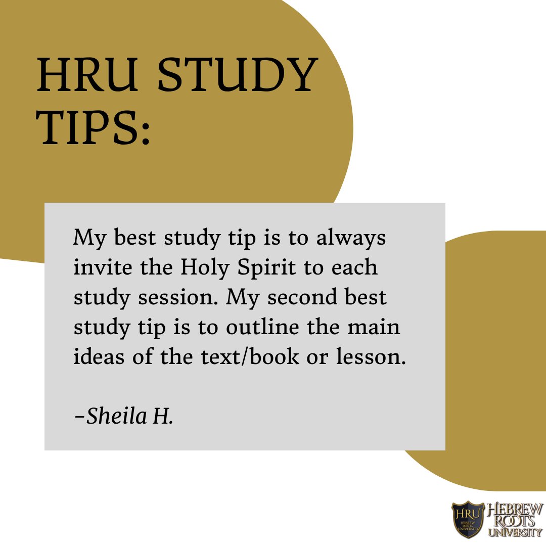 HebrewRootsU's tweet photo. Study tips are always helpful! 👍

#hebrewrootsuniversity #hrustudytips https://t.co/yCnzDkAM44