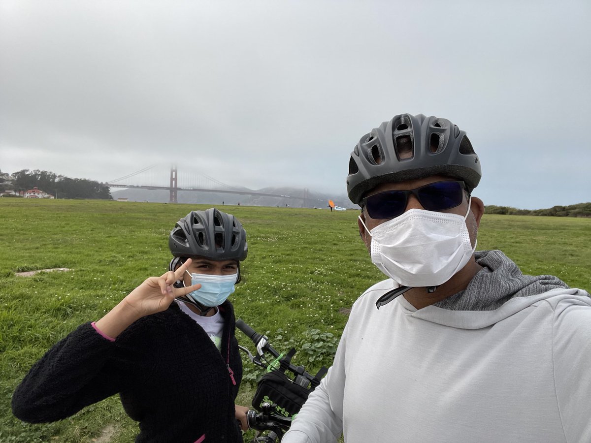 manishm's tweet photo. Biking with my daughter is an interesting challenge. She keeps me on my toes #DadWithDaughter https://t.co/1lRY23ZlMU