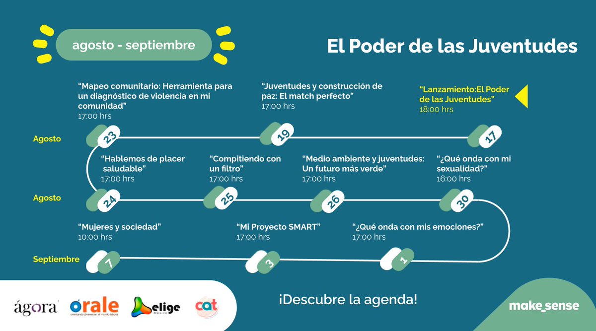 makesense_am's tweet photo. Únete a #makesenseTV y ¡prepárate para 10 días llenos de inspiración desde las voces de lxs jóvenes que están liderando el cambio en sus comunidades! 👫🌎 👬
👉Participa en: https://t.co/jeVWdqIY5J
⏰Únete al lanzamiento en: https://t.co/dBy2NS9fmu https://t.co/fw0ik3APcs