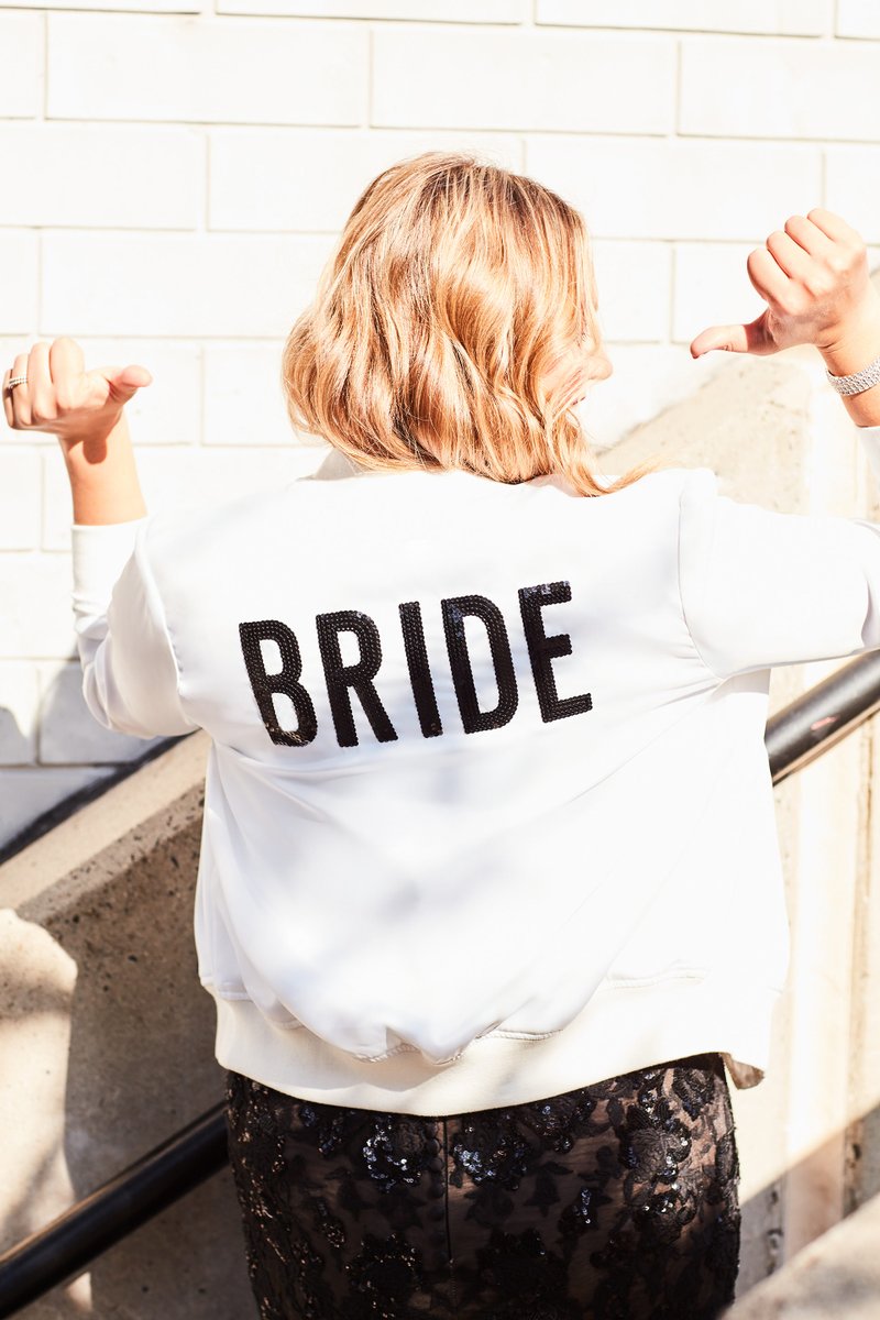 davidsbridal's tweet photo. The accessory you never knew you needed! 👰✨ From the bachelorette party to the wedding after party, add some flair to your bridal look with a stylish jacket to show off your new status! 🙌 

Tap the link to shop more wedding day must-haves! https://t.co/AKOyHg4lRe https://t.co/hAjRmfCSFC
