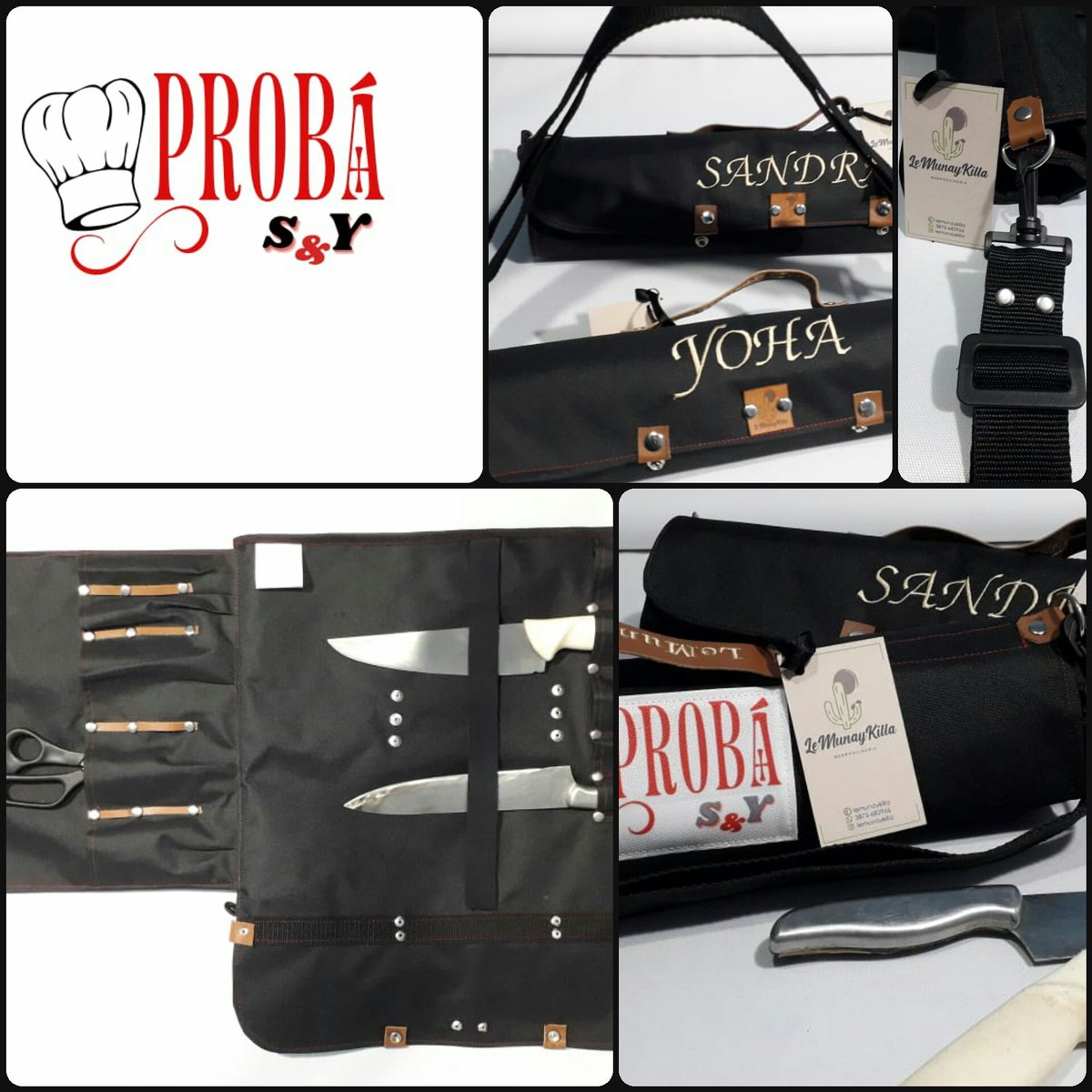 LeMunay's tweet photo. Funda para chef/ Porta cuchillos. En cordura con detalles en cuero PU. Bordada y sublimada. Totalmente personalizada.
Herrajes niquelados y Broches regulables.Manija y cinta para transportar https://t.co/1qgs1LdQQx