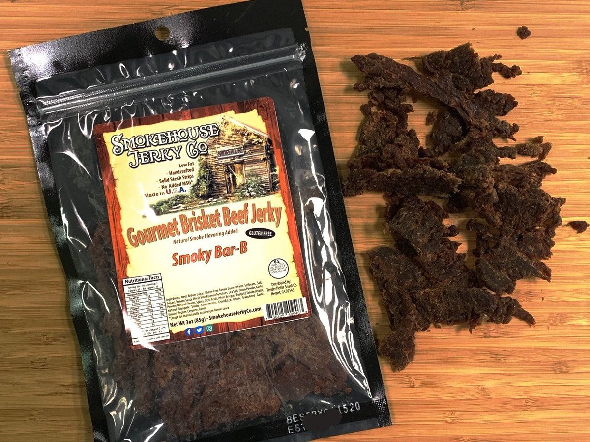 Smokehouse Jerky Co.
Smoky BBQ Beef Jerky
$4.25
#barbecue #smokehousejerkyco #barbeque #smokeybbq #smokybbq