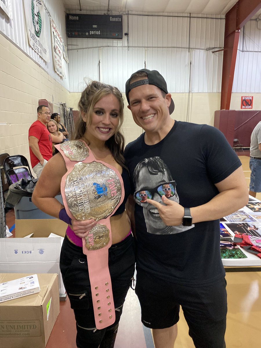 Last night at @IWCwrestling #CagedFury we saw a TOTALLY different side of the #QueenOfTheSilverScreen @TheKtArquette that we haven’t seen before! A whole new level of aggression. #AndStill IWC Women’s Champ with a HUGE win over @zoeyskyepro! You women KILLED it! 🔥🔥🔥