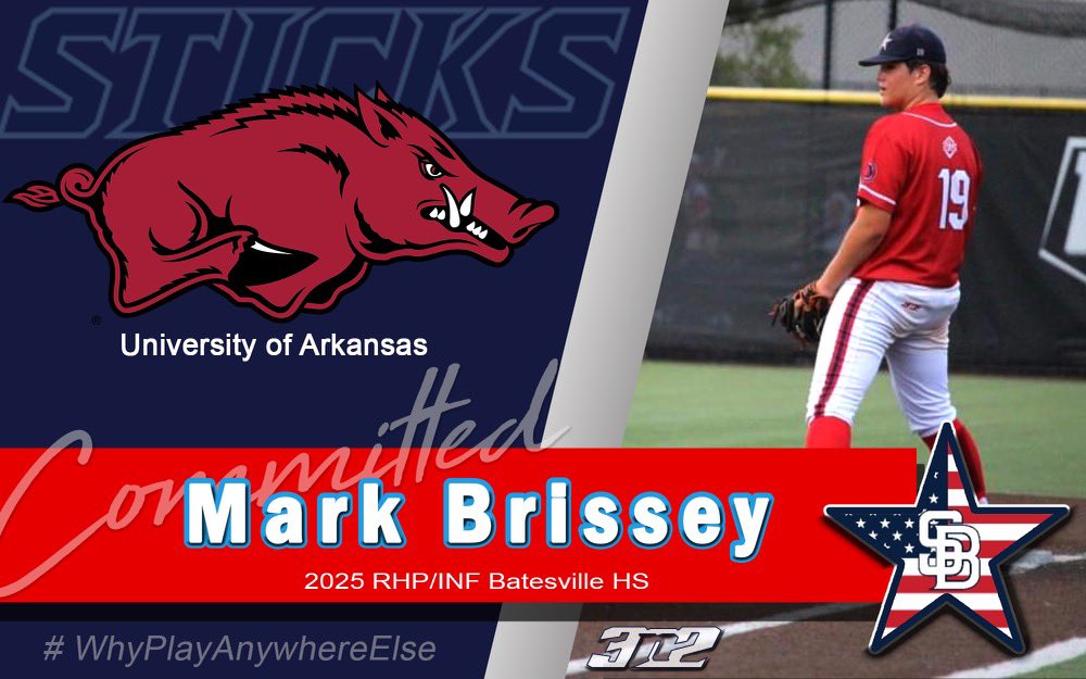 I am beyond blessed to announce my commitment to the University of Arkansas! All glory to God! I would like to thank everyone that has help me achieve this life long dream.

<a href="/Brewsterc29/">Chase Brewster</a> <a href="/PBR_Arkansas/">Brian Walker</a> <a href="/AR_Sticks/">Sticks Baseball</a> <a href="/PerfectGameUSA/">Perfect Game USA</a> <a href="/JBrownPG/">Jheremy Brown</a> <a href="/3N2Sports/">3N2 Sports</a>