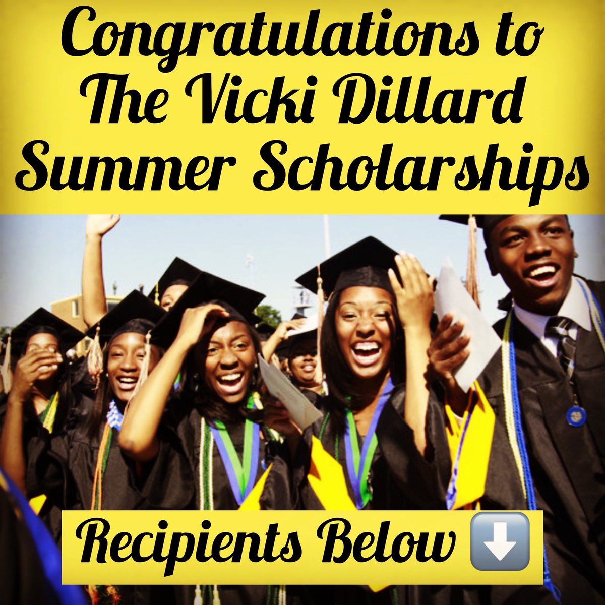 DillardVicki's tweet photo. Congratulations to *7* #HBCU #TheVickiDillardScholarship recipients! Each will receive OVER $400! #dejaalexandra #desiraemead #marciaferguson #fatimahmuhammad #dioraanthony #taylorjohnson #destneyjohnson 🔥 Investing in & funding our future! #vickidillard https://t.co/QUYmVnWRSr https://t.co/indpFjbTNG