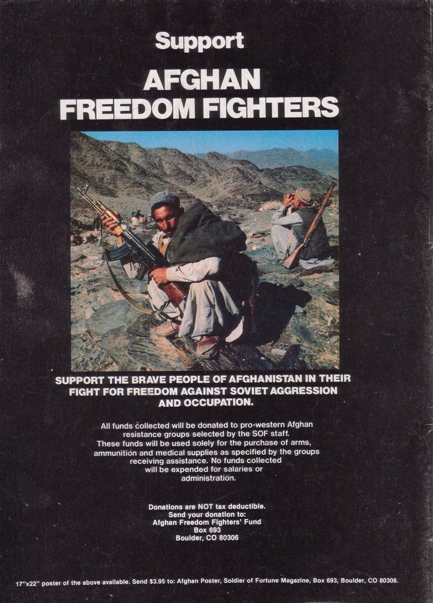 Just a quick reminder.
Afghan militias were funded, trained and armed by the United States to fight the Soviets in Afghanistan in the '80s.
At the time they were called by the US "freedom fighters".
Taliban is a direct result of the White House's interventionist policy.
