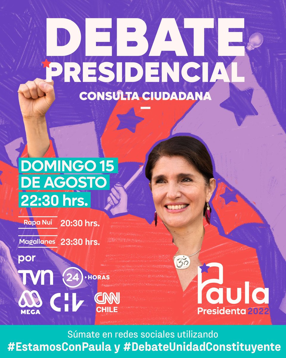 PsMujeres's tweet photo. Hoy #debateprimarias 
Apoyemos a nuestra candidata @paulanarvaezo https://t.co/MdW9xSQqXk