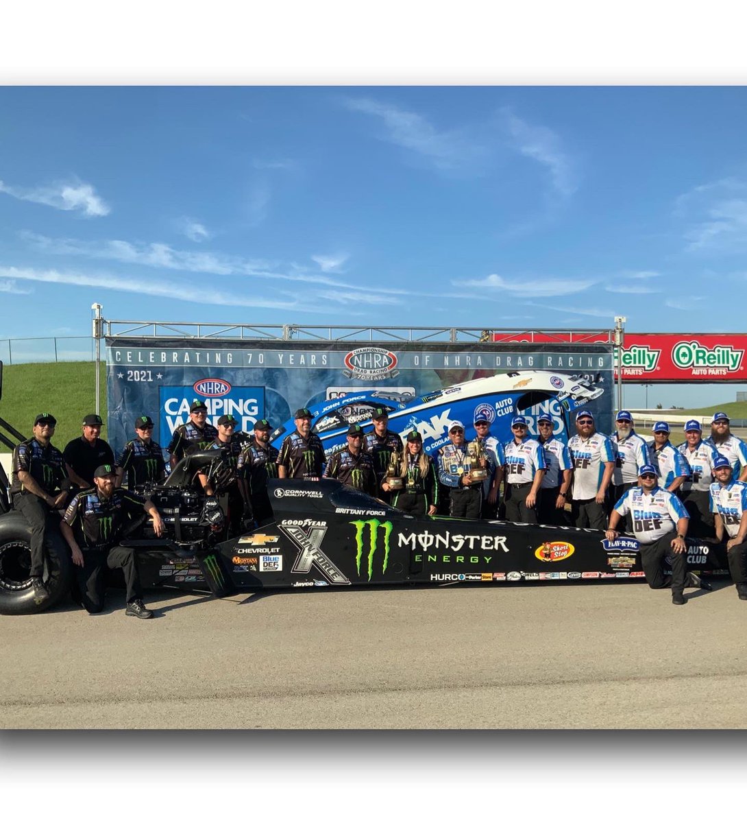 BrittanyForce (@brittanyforce) on Twitter photo Double up wins today for <a href="/JFR_Racing/">John Force Racing</a> & the FIRST TIME EVER sharing the winners circle with my dad! Thank you to my <a href="/MonsterEnergy/">Monster Energy</a> <a href="/FlavRPac/">Flav-R-PAC Fruits & Vegetables</a> team for making the impossible, possible today w/ a father-daughter win! Finally get to check that one off my bucket list!✔️ #HeartlandNats Double up wins today for <a href="/JFR_Racing/">John Force Racing</a> & the FIRST TIME EVER sharing the winners circle with my dad! Thank you to my <a href="/MonsterEnergy/">Monster Energy</a> <a href="/FlavRPac/">Flav-R-PAC Fruits & Vegetables</a> team for making the impossible, possible today w/ a father-daughter win! Finally get to check that one off my bucket list!✔️ #HeartlandNats