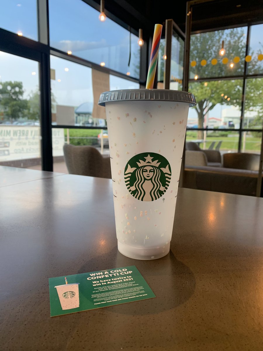 Congratulations to this weeks winners of a confetti cold cup 🌟

Lisa, Sarah, Nicole, Lucina, David and Terry 💚 

We’ll be in touch soon with how to collect your prize! #chester #competition #starbucks #confetticup #cheshire
